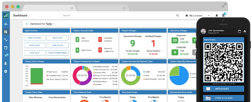 Gym Insight Product Line Screenshots